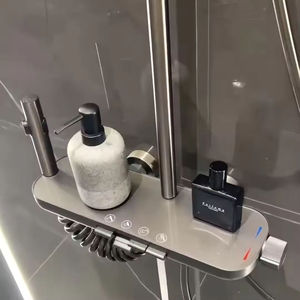 Ensemble de douche <span class=keywords><strong>mural</strong></span> multifonctionnel gris anthracite de haute qualité, à température constante, <span class=keywords><strong>pour</strong></span> la maison, à <span class=keywords><strong>prix</strong></span> abordable, le plus vendu - Product Image 5