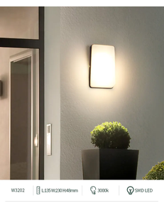 Lámpara <span class=keywords><strong>LED</strong></span> resistente al agua para exteriores, <span class=keywords><strong>aplique</strong></span> decorativo de pared negro para vestíbulo y jardín - Product Image 4