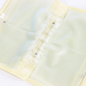 Pp không thấm nước trong suốt long lanh Màu Clip Loose-Leaf thư mục Ngân Sách chất kết dính 6 Vòng chất kết dính - Product Image 6