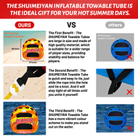 Bateau gonflable rotatif à 3 places B&Y BY-9020 en PVC pour moins de 5 passagers