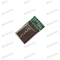 Conector de Cable de Datos Tipo-C Macho de 16P/24P con Carga desde la Placa, Diseño Simple, Material de Cobre y LCP