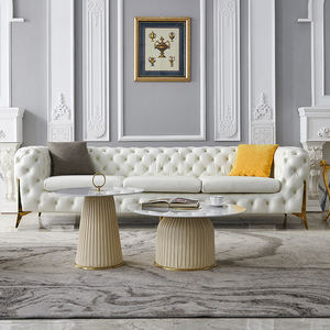 Juego de sofá nórdico suave grande de lujo, muebles de sala de estar, sofá blanco en forma de I, sofá de tela de microfibra seccional Modular - Product Image 2