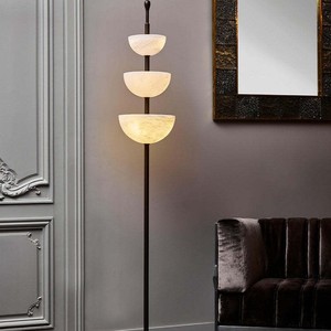 Lampadaire en marbre avec lumière LED pour la maison, salon, chambre à coucher, 300x1850mm, commande par interrupteur - Product Image 2