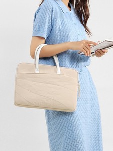 Sac pour ordinateur portable matelassé, antichoc, léger, imperméable, pour les voyages d'affaires, le bureau, unisexe, uni et coloré, pour ordinateur portable de 14 à 15 pouces - Product Image 1