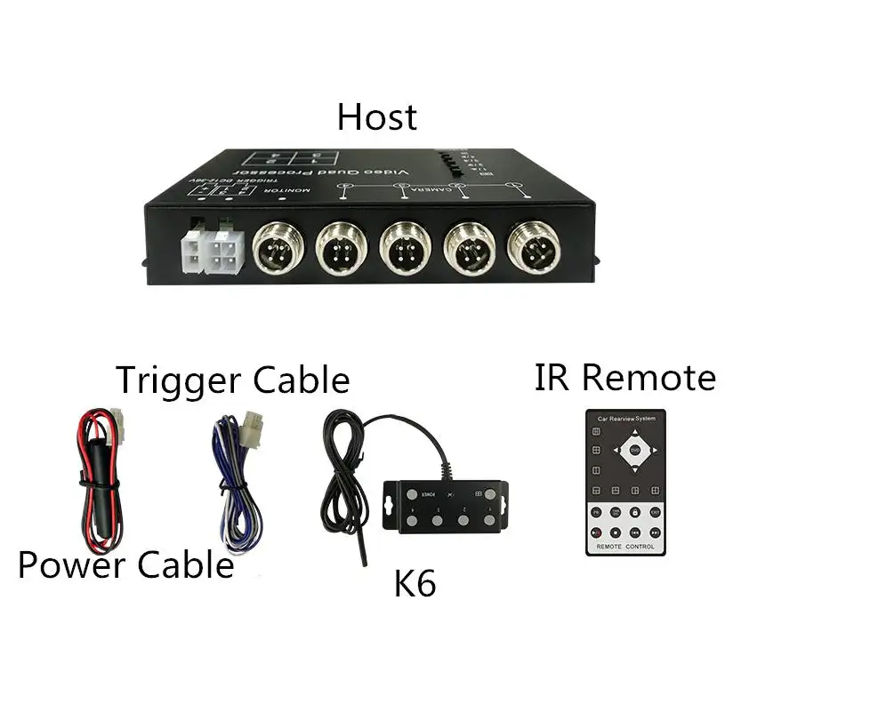 Cámara de seguridad AHD con vista de aves para coche, camión/Autobús pesado, 360 grados, caja negra, sistema de grabación, 12v, 24v, 1080p, camión, 4 cámaras dvr