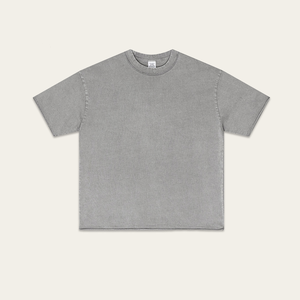 T-shirt tendance de marque, coupe ample et lourde, nouveau, 275g de coton lavé, ourlet roulé vintage, coupe ample, manches courtes pour homme - Product Image 4