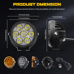 Luces Auxiliares de Alta Potencia IP68 60W con Retroiluminación Ámbar y Blanca Estroboscópica Foco de Triple Lente para Motocicleta <span class=keywords><strong>BMW</strong></span> R <span class=keywords><strong>1200</strong></span> RS 2015-2018 - Product Image 6