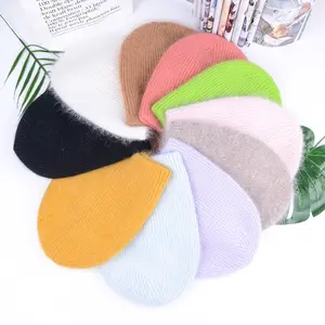 Knit Beanie Mistura De Lã Quente Macio De Malha Slouchy Skully Beanies Cap Hat Chapéu Do Beanie Da Cashmere Do Inverno Para As Mulheres