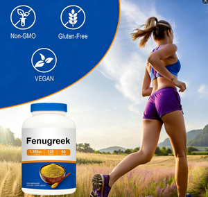 Cápsulas de Semente de Feno-grego de Alta Qualidade 120 Contagens para Adultos Promovem a Digestão <span class=keywords><strong>Anti</strong></span>-inflamatório e Suplemento Herbal Antioxidante - Product Image 2
