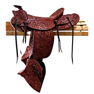 Selle d'équitation anglaise en cuir véritable marron robuste et durable BS International, respirante et confortable, avec arbre en bois SUS304 - Product Image 6