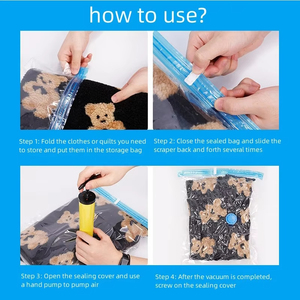 省スペースジッパー再利用可能基本ジャンボ圧縮収納バッグ衣類Vaccumキュービックエコフレンドリー収納バッグ - Product Image 6