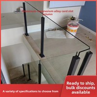 Rampe d'escalier moderne minimaliste en alliage d'aluminium, résistante à la rouille et à l'eau, installation facile, pour maison et balcon