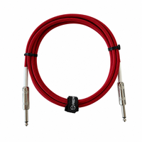 Câble audio professionnel OEM CH-G013 TS pour guitare, mâle-mâle, blindé en spirale, gaine en PVC, conducteur en cuivre sans oxygène, câble en tweed