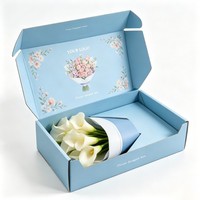 Boîte d'emballage pour fleurs en gros, boîte cadeau d'emballage pour fleurs de haute qualité, boîte en carton avec impression numérique pour roses et tulipes