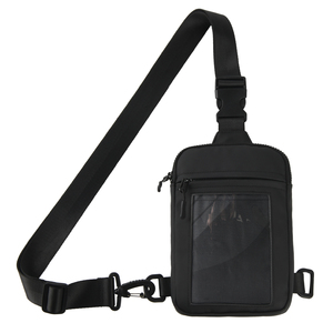 Sac Ita Minimaliste Personnalisé, Petit Sac Bandoulière Poitrine en Polyester avec Poche Frontale Transparente pour Affichage de Pins et Cartes Anime - Product Image 2