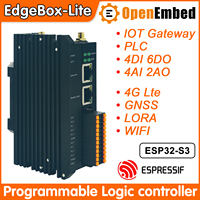Controlador de Borde OpenEmbed Edgebox-Lite ESP32-S3 PLC, WIFI 2.4 GHz 5.0, 4x DI, 6x DO, RS485, Control Industrial, Gateway IoT