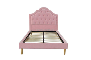Lit double rembourré moderne et minimaliste avec design contemporain élégant, tête de lit capitonnée et rangement intégré - Product Image 6