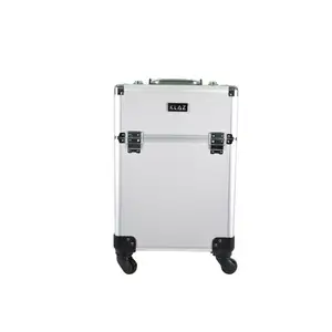 Nail Tools Travel aluminum trolley cosmetic case & rolling aluminum makeup case