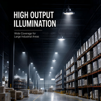 Lampes LED UFO Industrielles Suspendues pour Entrepôt, Étanches IP54, en Aluminium, 100W 150W 200W 5000K