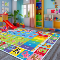 para habitación de adolescentes, Alfombra de Interior de dibujos animados suave de lana sintética para dormitorio de niños