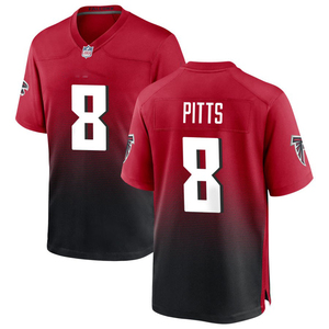 2025 Atlanta Jersey Custom American Football Shirts Gestikte Geborduurde Jeugd Uniformen Sportkleding met Logo's Rood - Product Image 5