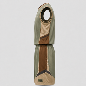 Ensemble de <span class=keywords><strong>maillot</strong></span> et short de basket-ball écologiques personnalisés avec polyester recyclé et étiquette écologique - Product Image 3