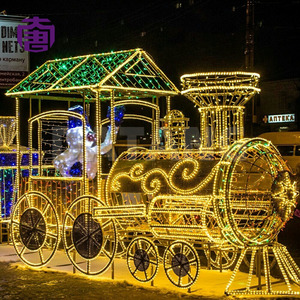 Décoration lumineuse créative à LED en forme de train de Noël pour jardin familial, complexe hôtelier et exposition sur le thème des fêtes - Product Image 5