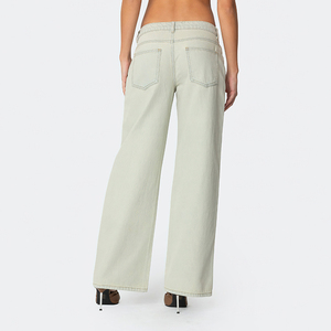 Nouvelle Arrivée 2026 : <span class=keywords><strong>Jean</strong></span> Rétro Y2K pour Femme – Coupe Droite Ample pour Tenue Quotidienne Décontractée - Product Image 3
