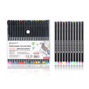 Ensemble <span class=keywords><strong>de</strong></span> marqueurs fins Giorgione 0,4 mm, 36 couleurs, <span class=keywords><strong>encre</strong></span> noire et marqueurs d'art colorés pour étudiants, pointe fine pour écrire et dessiner - Product Image 1