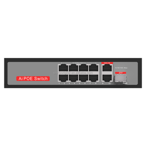 PROFESSIONAL FL-FF08021GP 11-Port <b>PoE</b> <b>Switch</b> 8 <b>PoE</b> Ports 120W with Gigabit SFP Fiber Port for IP Camera CCTV NVR - Product Image 1