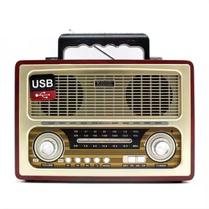 Radio rétro Vofull BT AM/FM/SW + lecteur USB/SD | 1200mAh Li-ion & AC/DC/4xD Charging All-in-One - Product Image 1