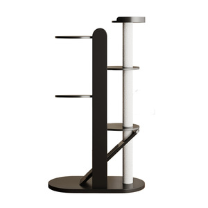 Moderne Luxe Massief Hout En <span class=keywords><strong>Sisal</strong></span> Milieuvriendelijke Kattenspeeltoren Met Grote Krabpalen Voor Alle Seizoenen - Product Image 3