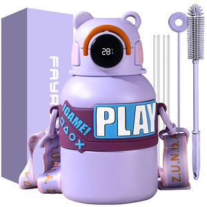 Children Stainless Steel Water <b>Bottle</b> with <b>Straw</b> Water <b>Bottles</b> for Children's School Kids Thermal Flask - Product Image 1