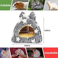 Nouveau Repose-Endroit Lavable Style Étoile pour Cochon d'Inde, Lit Douillet et Chaud pour Hiver, Maison de Sommeil pour Lapins, Chinchillas, Furets et Petits Animaux