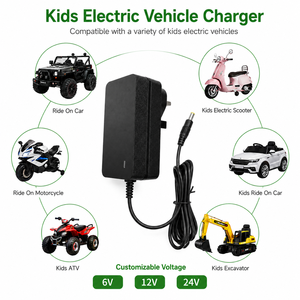 Chargeur de batterie au plomb 12V 2A avec port DC 5.5x2.1mm et prise UK pour véhicules électriques pour enfants, voitures jouets, trottinettes et karts - Product Image 5
