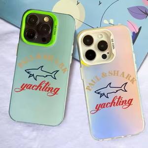 防震手机套卖弄iPhone 7 8 XS XR 11 12 1迷你14 15 PLUS 16 Pro Max豪华保罗和鲨鱼外壳 - Product Image 2