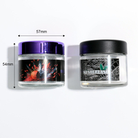 Pot en verre résistant aux enfants avec couvercle de sécurité, étiquette personnalisée, 3 oz, 3,5 g