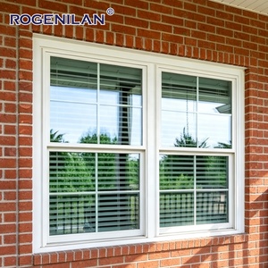 Fenêtres à double battant en aluminium Rogenilan <span class=keywords><strong>de</strong></span> style américain, étanches aux intempéries, vitrage Low-E, ventilation personnalisée pour les maisons - Product Image 5