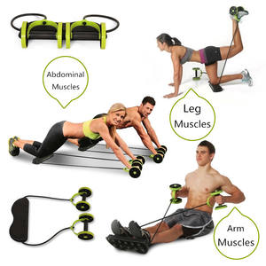 Rouleau d'entraînement double <span class=keywords><strong>pour</strong></span> les <span class=keywords><strong>abdominaux</strong></span>, équipement de Fitness à domicile, antidérapante, offre spéciale, en stock - Product Image 2