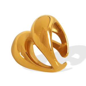 Fashion <b>Rings</b> Double Layered Ball Shape Gold <b>Silver</b> Plated Titanium Steel Unisex Party Jewelry - Product Image 5