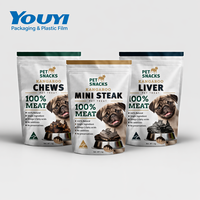 Sac d'emballage alimentaire pour animaux de compagnie imprimé sur mesure YOUYI, fond plat, en aluminium, avec fermeture éclair, pour aliments pour chats et chiens de qualité supérieure, sans BPA, de qualité alimentaire