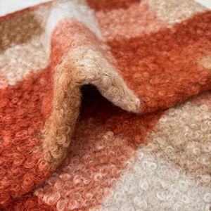 Tissu en polyester 100% extensible, imprimé à carreaux, tricoté, doux et moelleux, imitation fourrure de teddy <span class=keywords><strong>bouclée</strong></span>, pour couvertures - Product Image 2