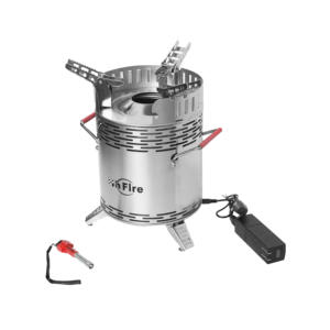 Poêle à <span class=keywords><strong>bois</strong></span> extérieur Portable Camping Randonnée Sac à dos Réchaud en acier inoxydable Réchaud de camping pliant - Product Image 6