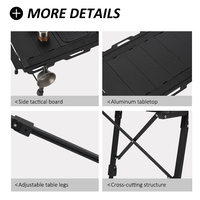 Table de camping moderne pour l'extérieur, pliable, petite taille, réglable en hauteur, légère, portable, en aluminium, capacité de charge de 60 kg