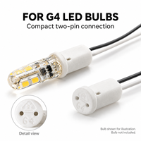 Douille G4 en céramique spéciale avec connecteur de fil, support de lampe en céramique pour ampoules LED et luminaires de lustre