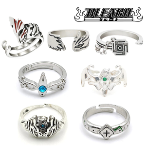 7 nouveaux designs d'anneaux ajustables Anime Grimmjow Toushirou Ulquiorra pour hommes et femmes, anneaux en métal pour cosplay, artisanat en métal comme cadeau - Product Image 1