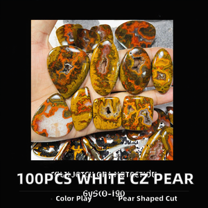 พลอยอาเกตแบบหลวม ราคาโรงงาน คุณภาพ 5A แบบคละทรง 100 ชิ้น/ถุง พลอยธรรมชาติ - Product Image 2