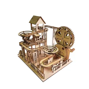 Diy Assembled 3d Holz puzzle Mechanisches Modell Spielzeug für Erwachsene Marmor Dschungel Orbit Stadt Puzzle