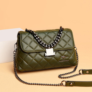 New PU Printed Small <b>Square</b> Bag Women's Bag Exquisite Chain One Shoulder Clutch Dinner Bag Atmospheric Classic - Product Image 4