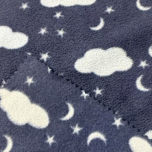 Venda de fábrica Malha Soft 190Gsm Dois Lados Escovado Um Lado Anti Pill Personalizado Impresso Tecido Polar para Cobertor De Vestuário - Product Image 5